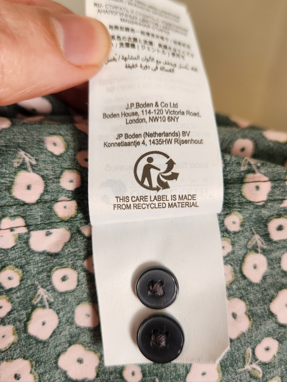 Boden Statement Peter Pan Collar Floral Button Down Shirt - Picture 10 of 13